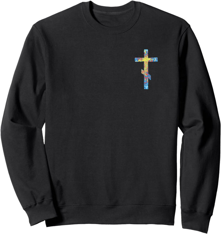 Russisches, griechisches, byzantinisches, orthodoxes Kreuz Sweatshirt