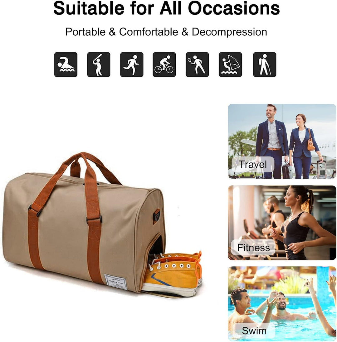 FANDARE Reisetaschen Sporttasche Damen Umhängetasche Herren Handgepäck Schultertasche Übernachtung S