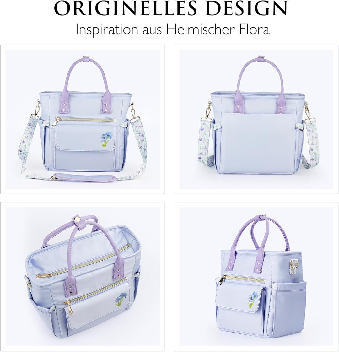 Hihealer Deluxe Lunch Tasche Damen mit Seltenem Blumenmuster - Grosse Auslaufsichere Isolierte Kühlt