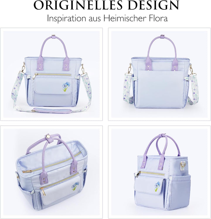 Hihealer Deluxe Lunch Tasche Damen mit Seltenem Blumenmuster - Grosse Auslaufsichere Isolierte Kühlt