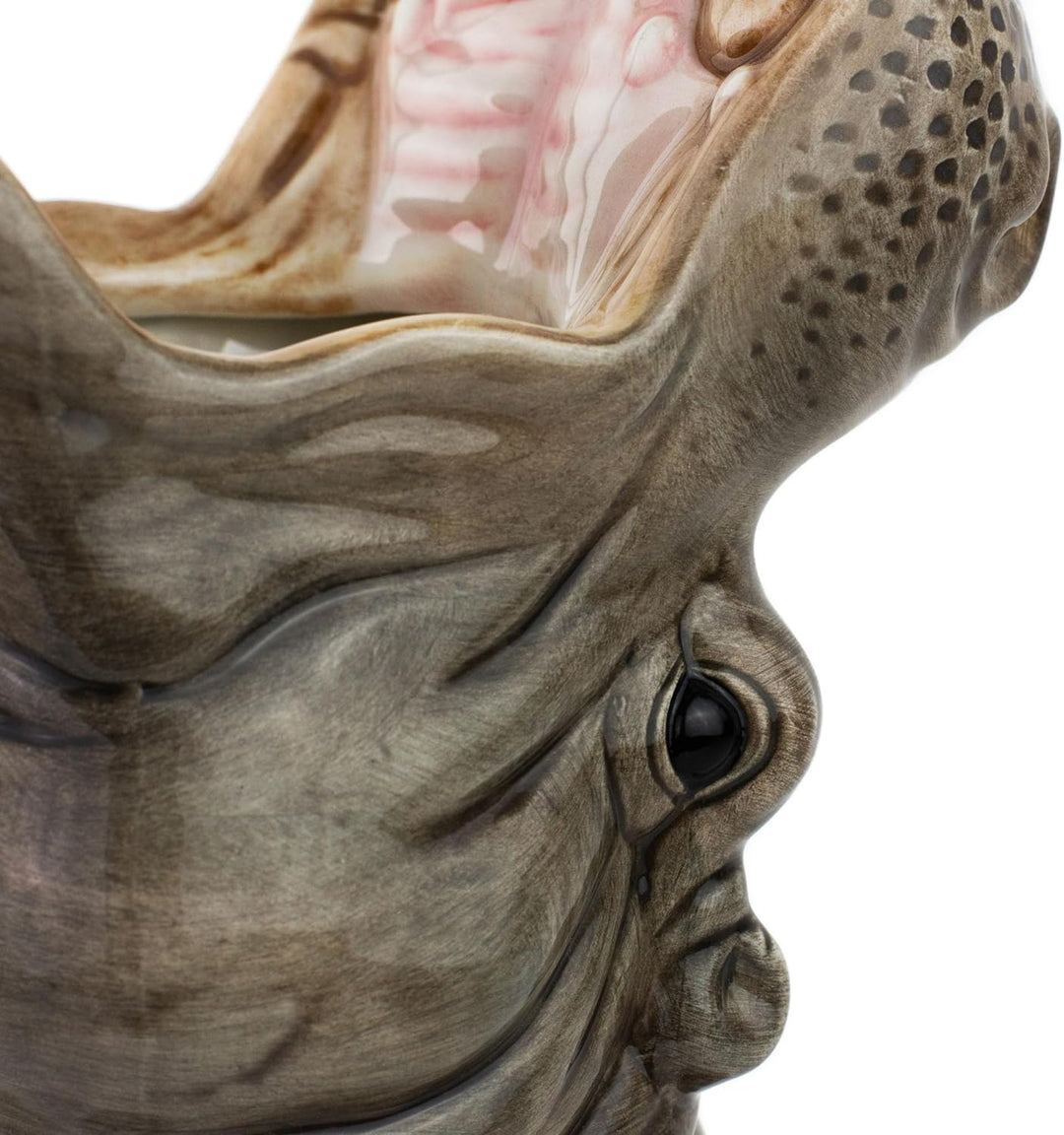Hunrgy Hippos Vase, handbemalte Nilpferd Vase, ca. 30 cm