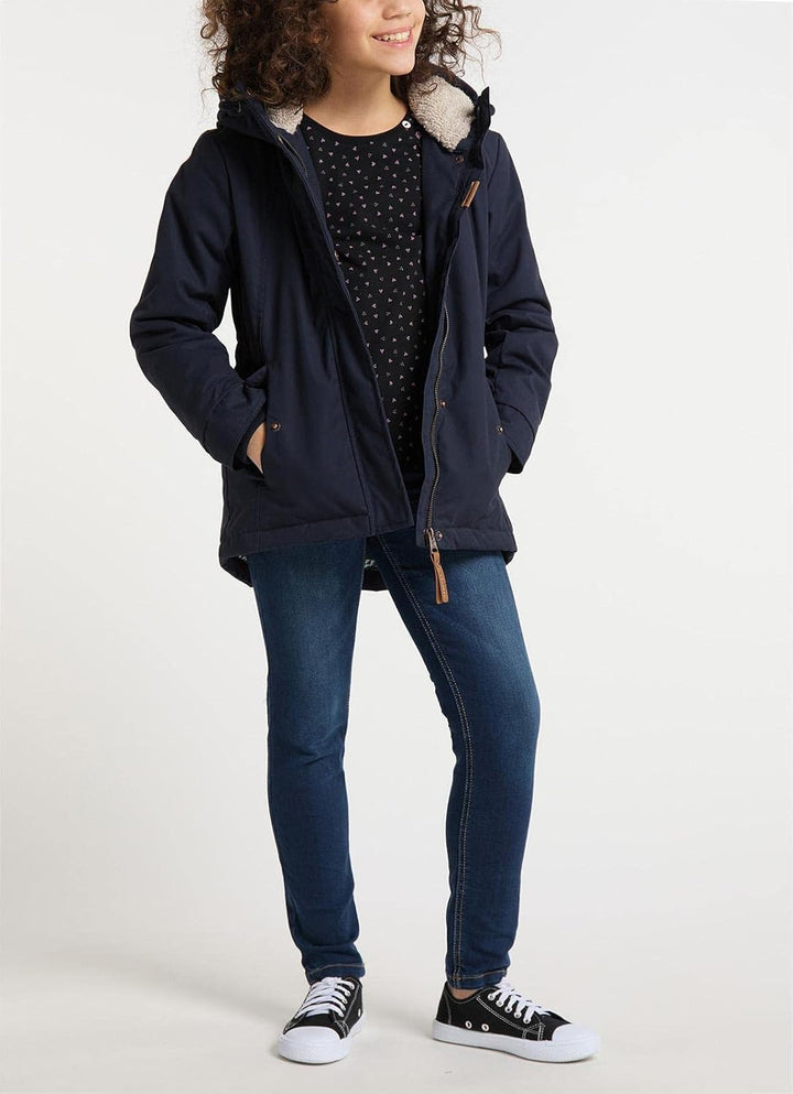 Ragwear Kinder Mädchen Winterjacke Wintermantel Outdoorjacke mit Kapuze Elvina 128-152 128 Navy, 128