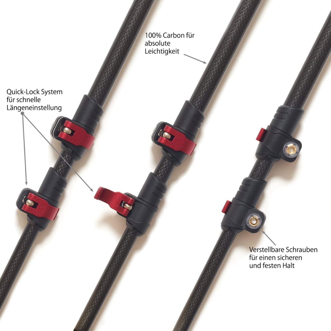 Steinwood Premium Carbon Wanderstöcke - Trekkingstöcke - extra leicht, verstellbar mit Teleskop und