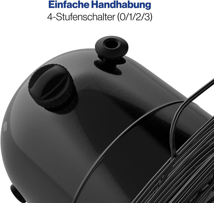 ProfiCare® Ventilator mit Schwenkfunktion | Ventilator leise 3 Stufen | Ø 25 cm | Tischventilator 30