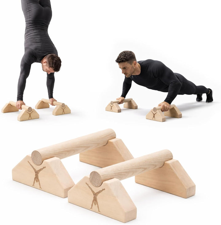 MAMOI® Parallettes zum Trainieren, Calisthenics, Liegestützgriffe, Fitness, Trainingsbarren, stabil