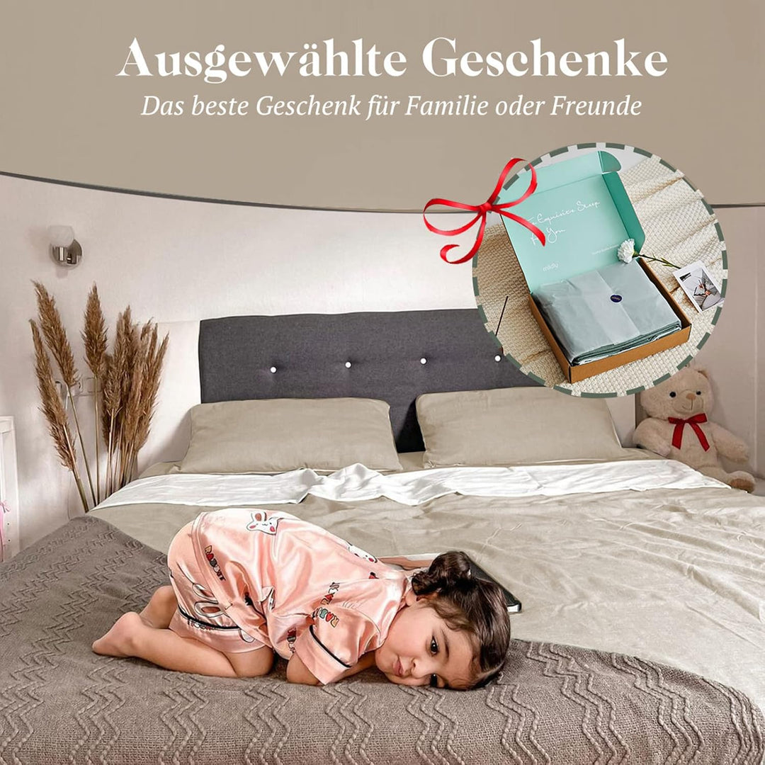 MILDLY Bettwäsche 135x200 Baumwolle, Bettwäsche-Sets Aprikose 2 Teilig mit Reissverschluss Ähnliche