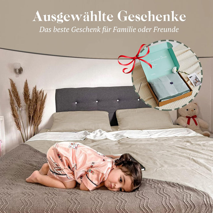 MILDLY Bettwäsche 200x200 Baumwolle, Bettwäsche-Sets Aprikose 3 Teilig mit Reissverschluss Ähnliche