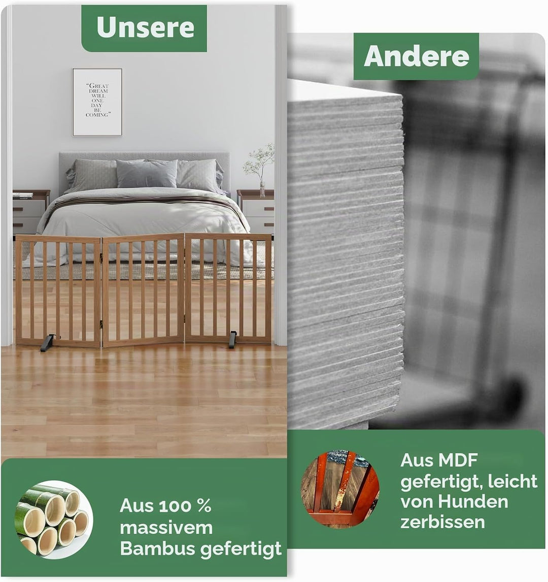 Hohe Hundegitter für Türen, faltbares Hundegitter für den Innenbereich, freistehende Haustiergitter
