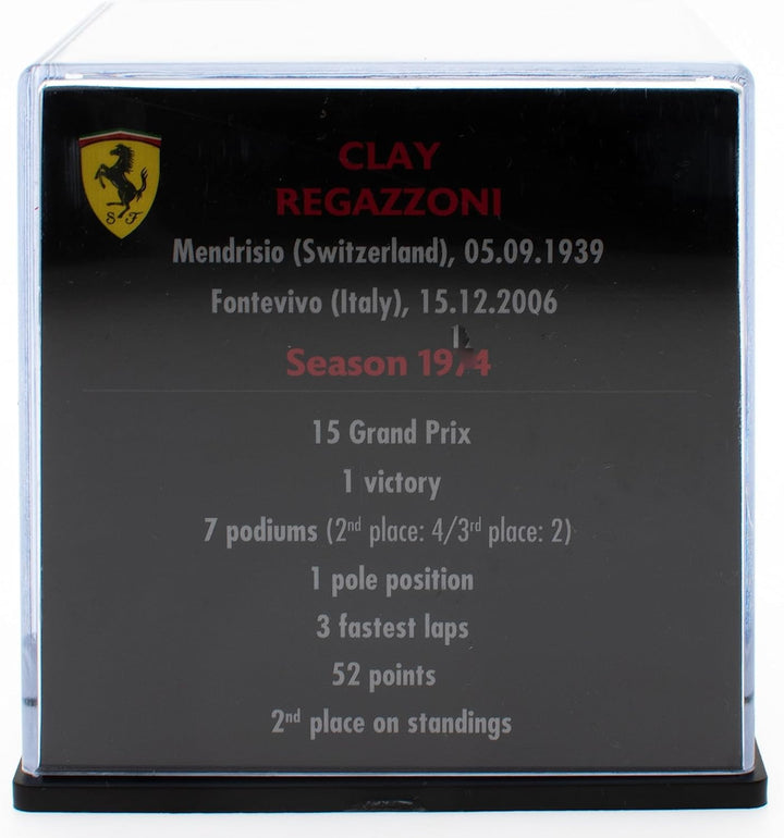 OPO 10 - Helmreproduktion im Massstab 1:5 des berühmten Ferrari F1-Formel-1-Fahrers: Clay Regazzoni