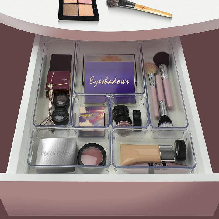 Acrimet Schubladenorganizer Modular, Box Tablett Aufbewahrungsbehälter für Büro, Zuhause, Make-up, K