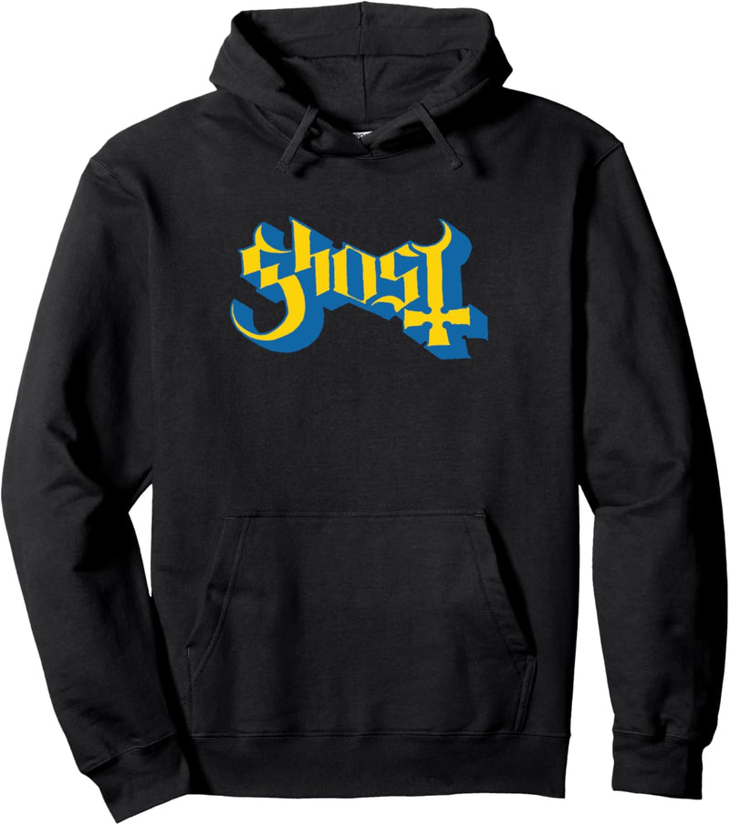 Ghost - Blue and Yellow Logo Pullover Hoodie