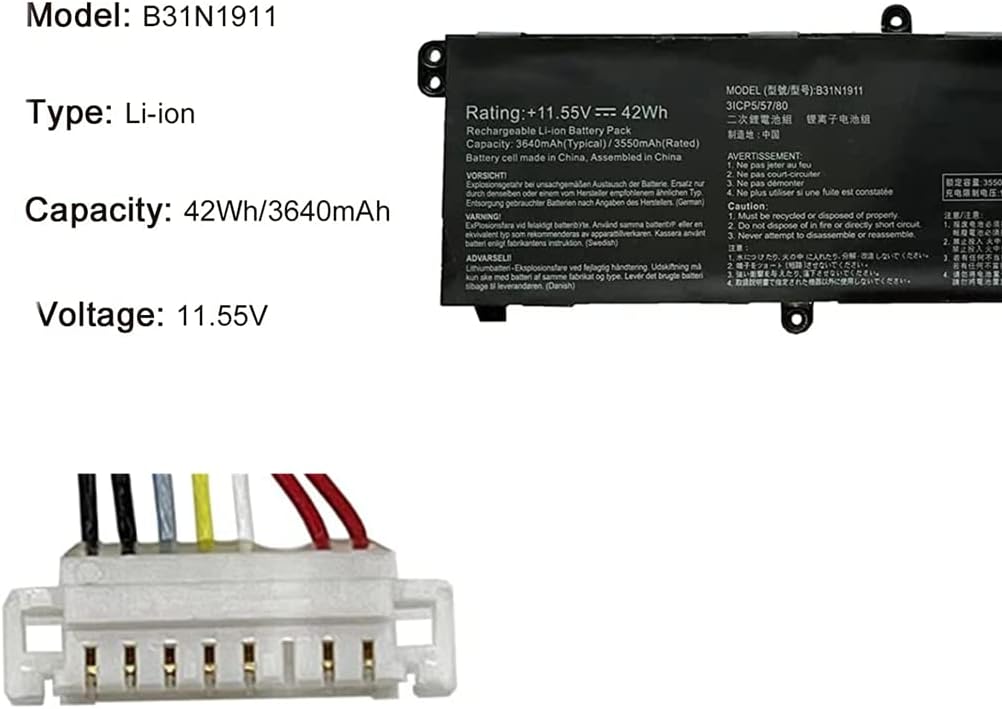 AKKEE 42Wh B31N1911 C31N1911 Akku für ASUS VivoBook Flip 14 TM420IA TP420IA TP420UA TP470EA TP470EZ