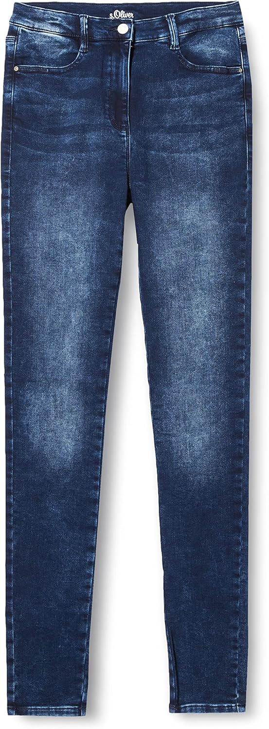 s.Oliver Junior Mädchen 401.10.109.26.180.2103638 Jeans, Dark Blue Stretche, 90