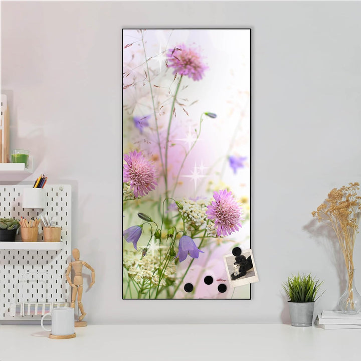 banjado® Magnettafel 37 x 78cm / Magnetwand aus Metall/Magnetpinnwand als Memoboard/Pinnwand Magnett