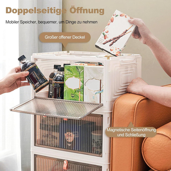 Ergocar Faltbare Aufbewahrungsbox, Kunststoff Aufbewahrungsbox mit Deckel, Stapelbare Aufbewahrungsb