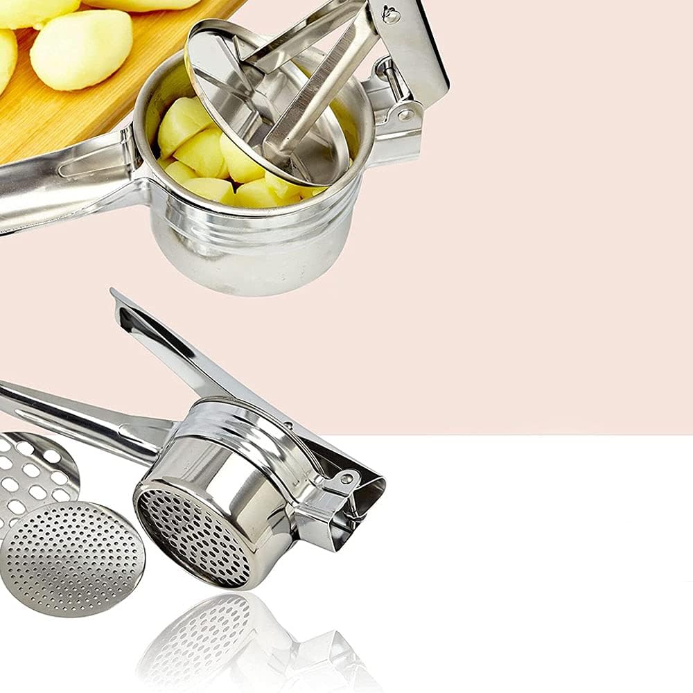 ANCLLO Kartoffelpresse Edelstahl Rostfrei, Professionell Spätzlepresse, Kartoffelstampfer für Babyna