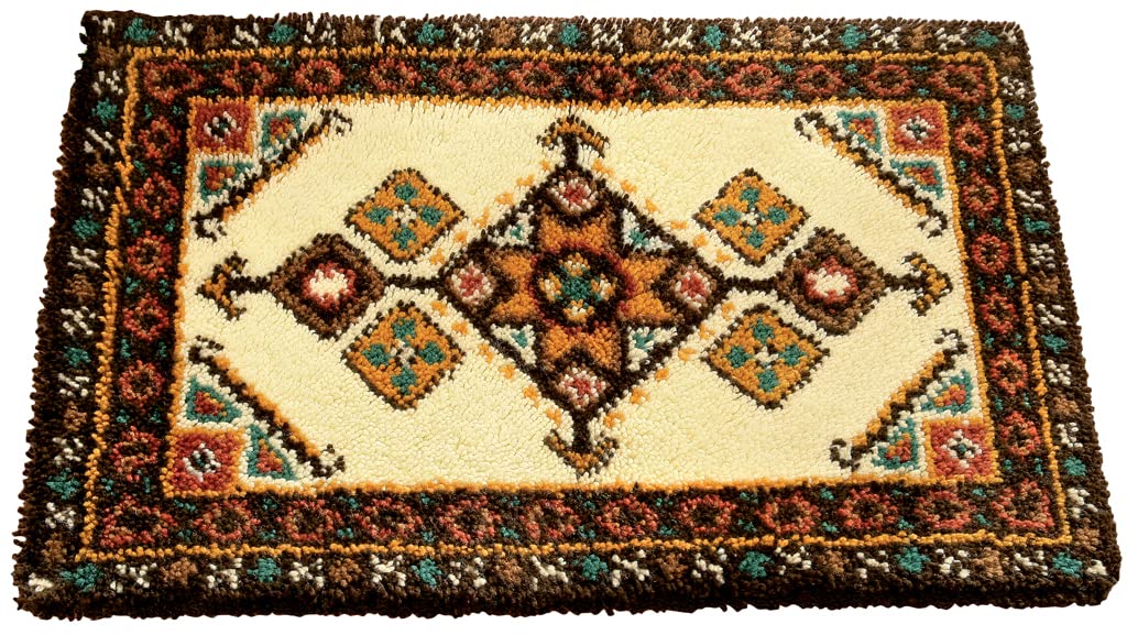 Vervaco Knüpfteppich mit Knüpfhaken, Multi Colored