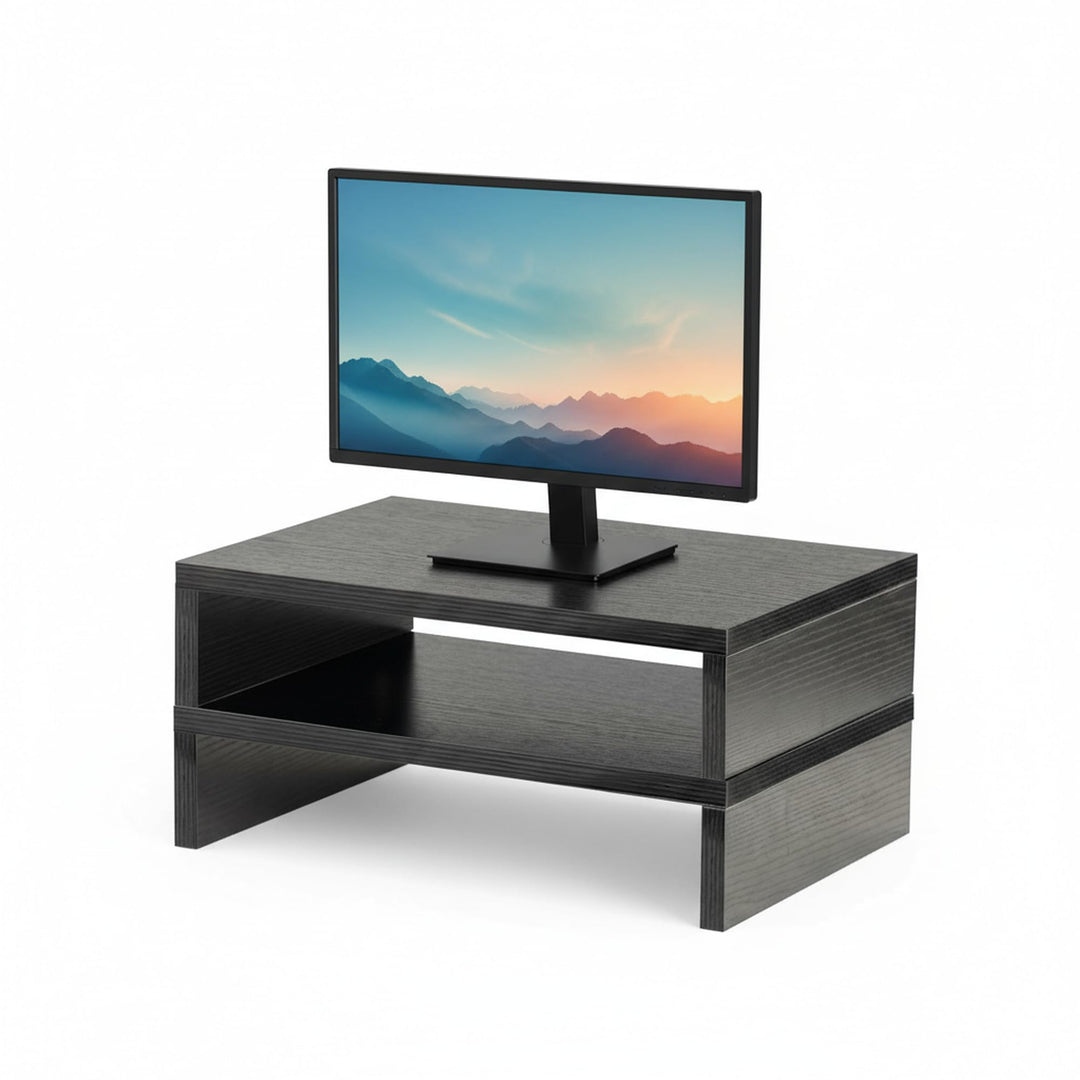 HOMYLIN Monitorständer für Schreibtisch, 2 Stück, MDF, verstellbarer Computerständer, Dual-Monitorer