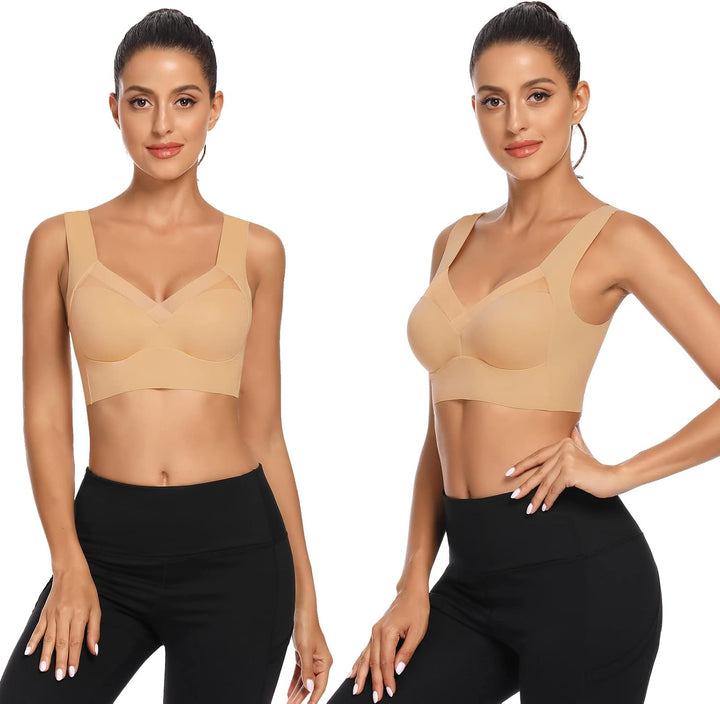 WOWENY BH Damen Ohne Bügel Schlaf Bustier Tops Spitze Bralette Bügelloser Klassischer T Shirt BH Sch