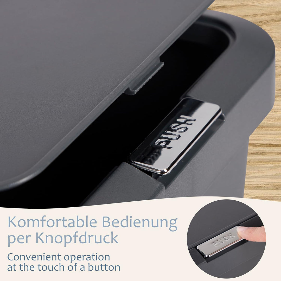ONVAYA® Komposteimer für die Küche ǀ Anthrazit ǀ geruchsdicht ǀ spülmaschinengeeignet ǀ für Arbeitsp