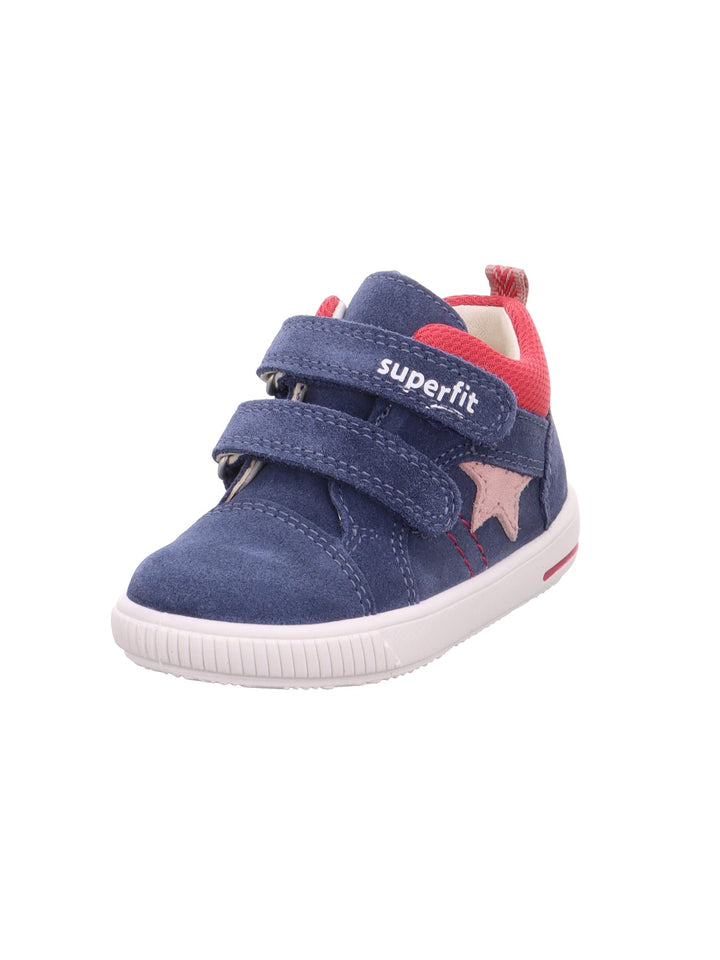 Superfit Mädchen Moppy Sneaker 19 EU Blau Rot 8030, 19 EU Blau Rot 8030