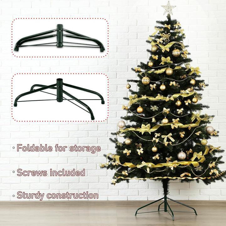 Namalu Faltbarer Weihnachtsbaumständer Weihnachtsbaum Halter Künstlicher Baumersatzständer aus Metal