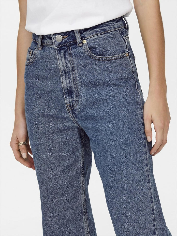 ONLY Damen Jeans 15235595 26W / 32L Medium Blue Denim, 26W / 32L Medium Blue Denim