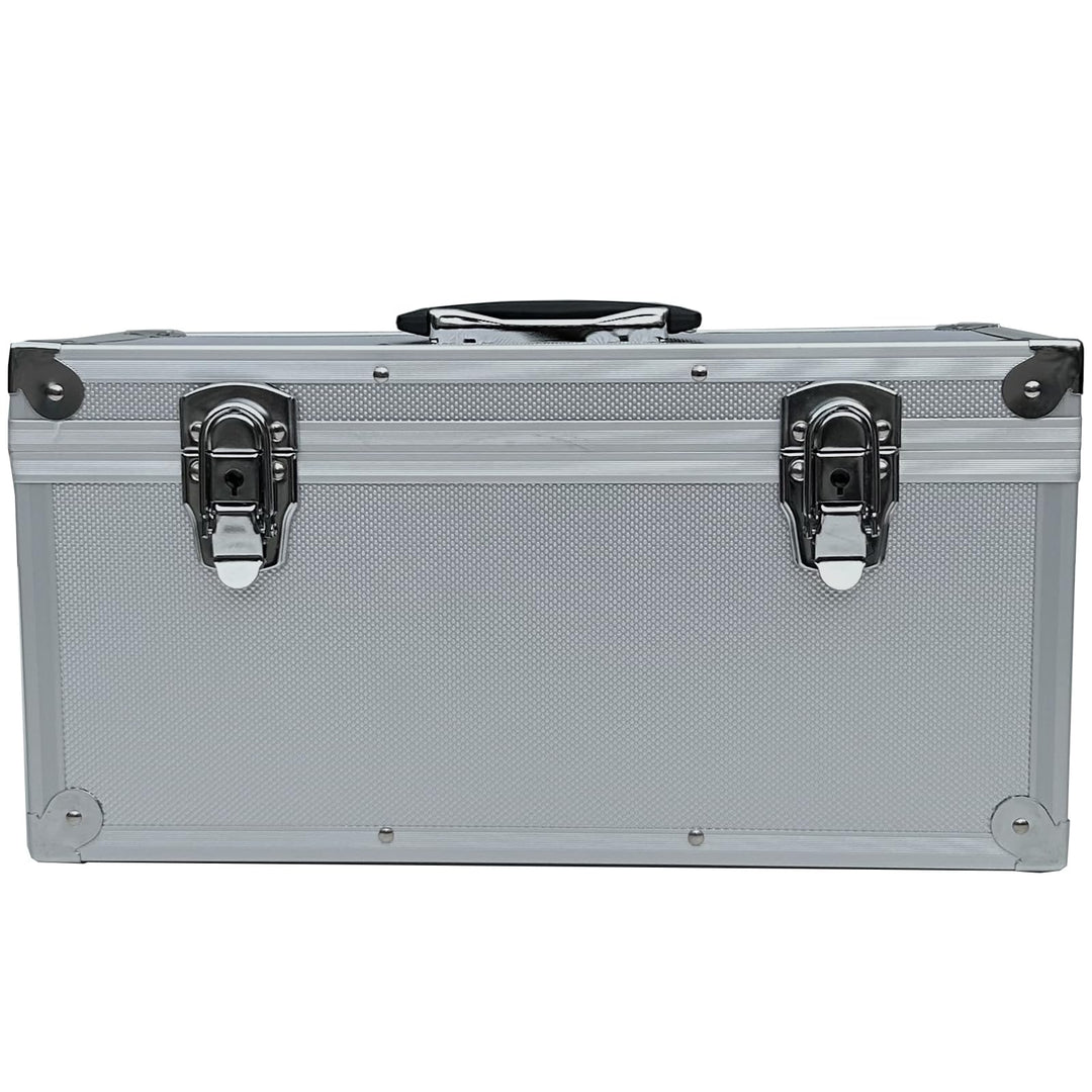 Alubox Alukoffer Silber Koffer Werkzeugkoffer Aufbewahrung leer 20x20x40 cm Deckel abnehmbar, 40 cm