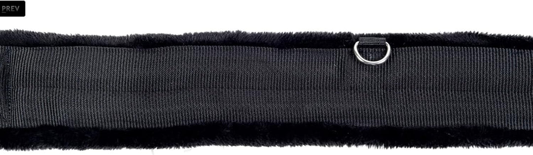 HKM Sattelgurt -Teddy- 9116 - schwarz/cream 145 cm, 9116 - schwarz/cream 145 cm