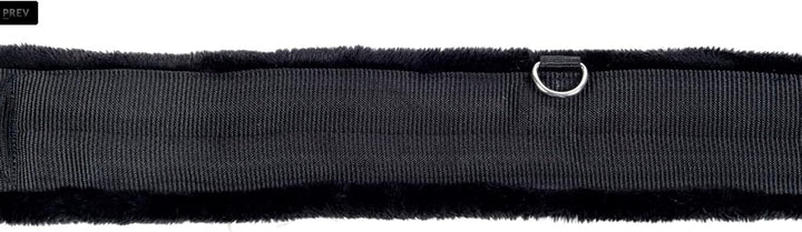 HKM Sattelgurt -Teddy- 9116 - schwarz/cream 145 cm, 9116 - schwarz/cream 145 cm