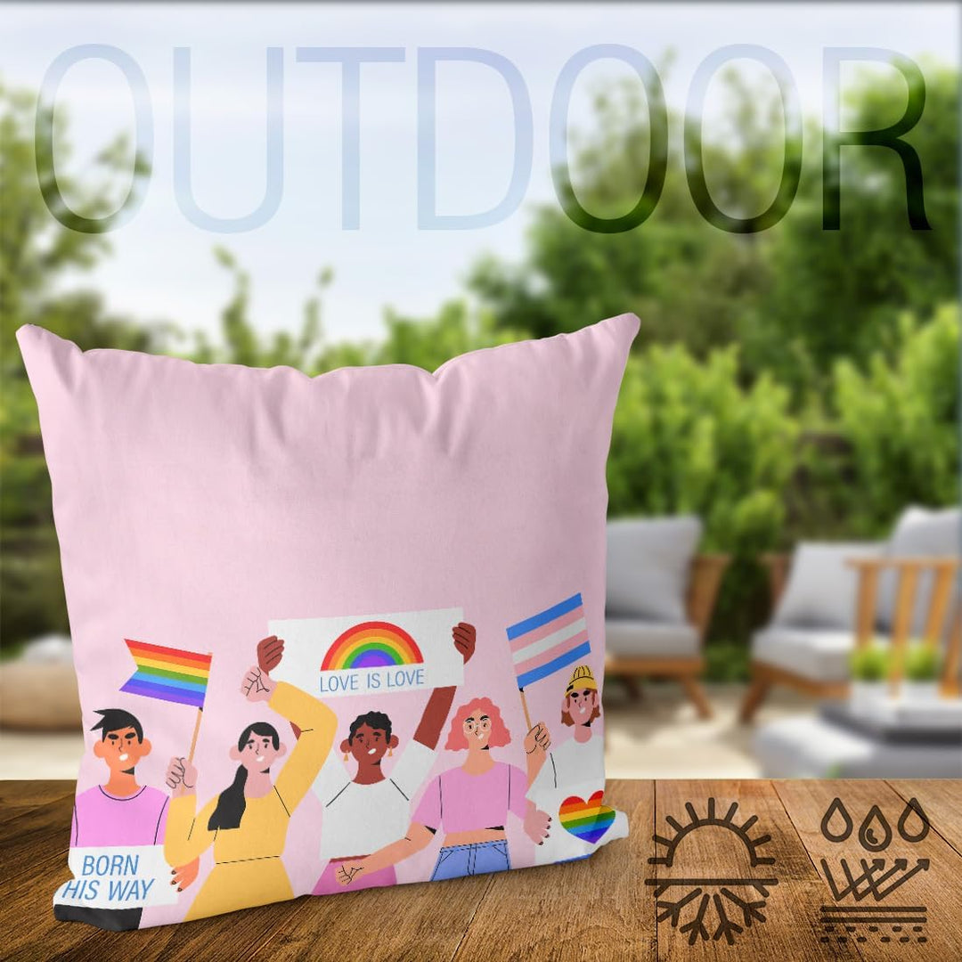 VOID Pride LGBTQ Menschen Kissenbezug Kissenhülle Polyester wasserfest Outdoor Indoor, Kissen Grösse