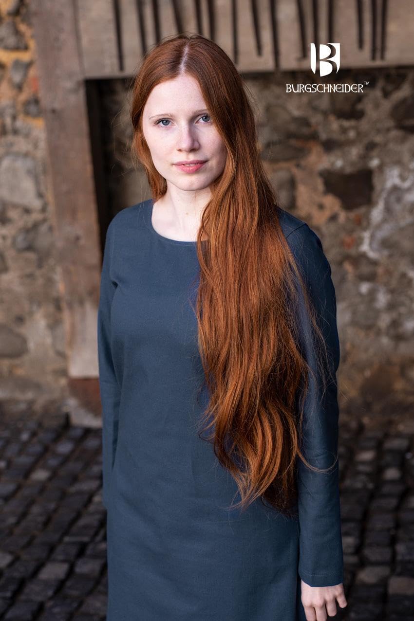 Mittelalter Unter Kleid Freya blau Kostüm Zubehör Baumwolle - XXL, XXL