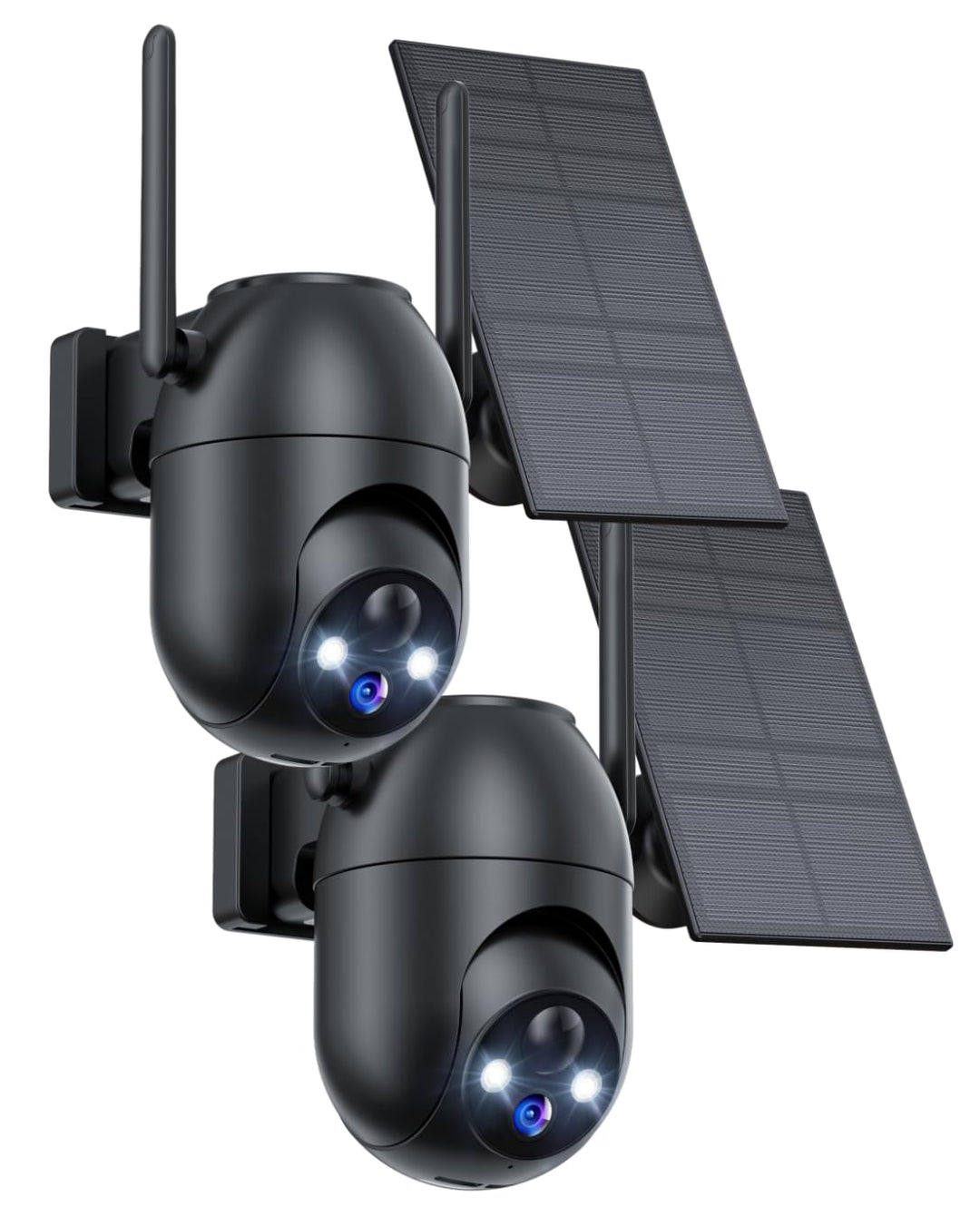 Überwachungskamera Aussen Akku und Solar Bewegungsmelder: 2K WLAN Kamera Outdoor Kabellos - 360° PTZ