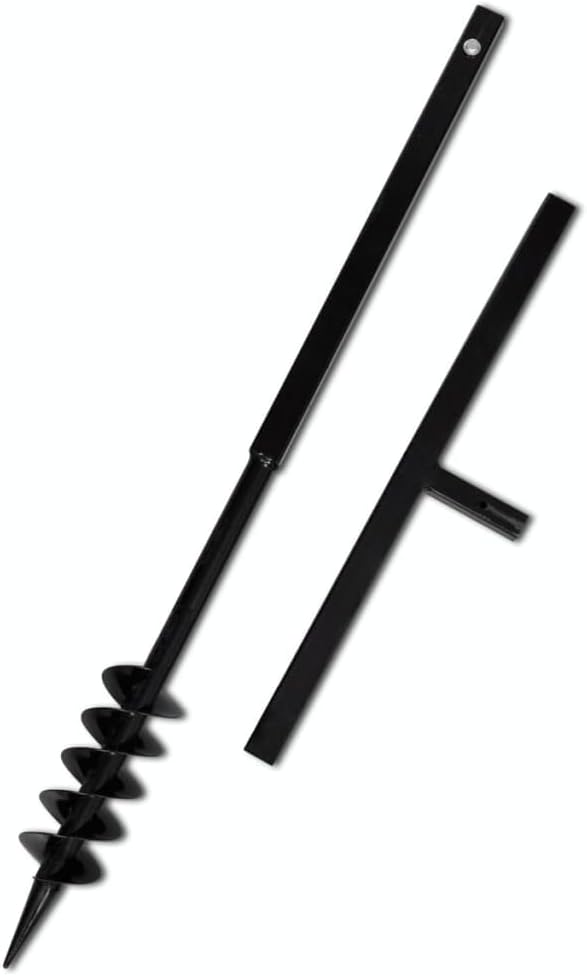 WIFESE Erdbohrer mit Griff 80 mm Verlängerungsrohr 5 m Bohrer Benzin Erdbohrer für Bohrmaschine Hand