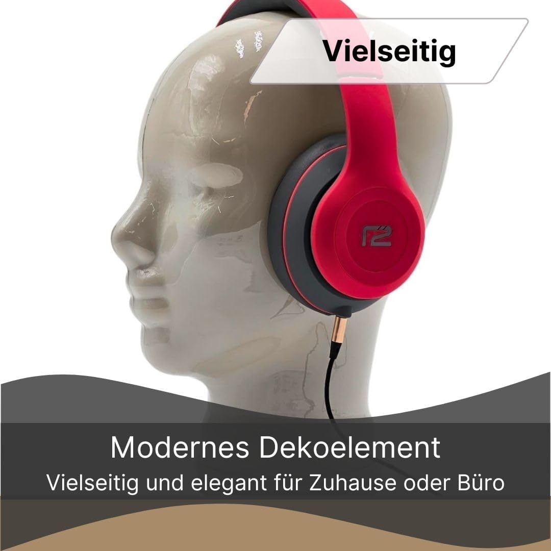 Glaskopf Ständer für Kopfhörer, Headset & VR-Brille – Dekorativer Kopf aus Glas – Design Kopfhörerha