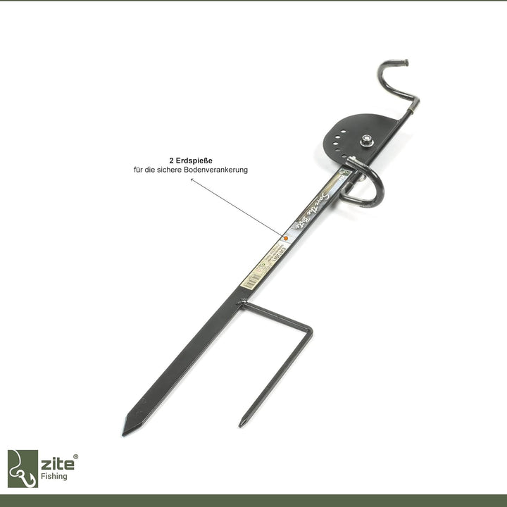 Zite Fishing Stellfisch Rutenhalter Angel [Aus Metall & Verstellbar] - Stabile Rutenauflage Stellfis