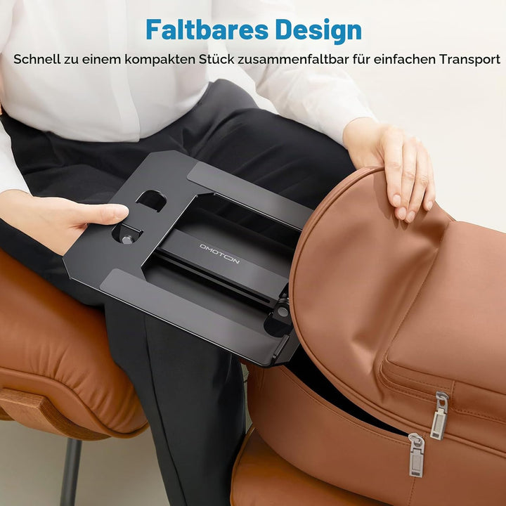 OMOTON Aluminium Laptop Ständer Höhenverstellbar, Ergonomischer Faltbarer Notebook Ständer, Laptop H