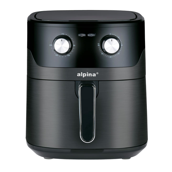 alpina Heissluftfritteuse 6L - Airfryer für 4 bis 6 Personen - Heissluftfritteuse mit Einstellbarer