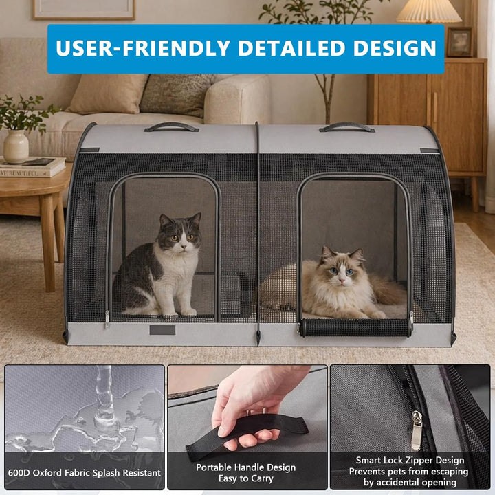 Flatbare Hundeautositz, Waschbares Katzentransportbox, Wasserdichter Hundetransportbox, Extra Stabil
