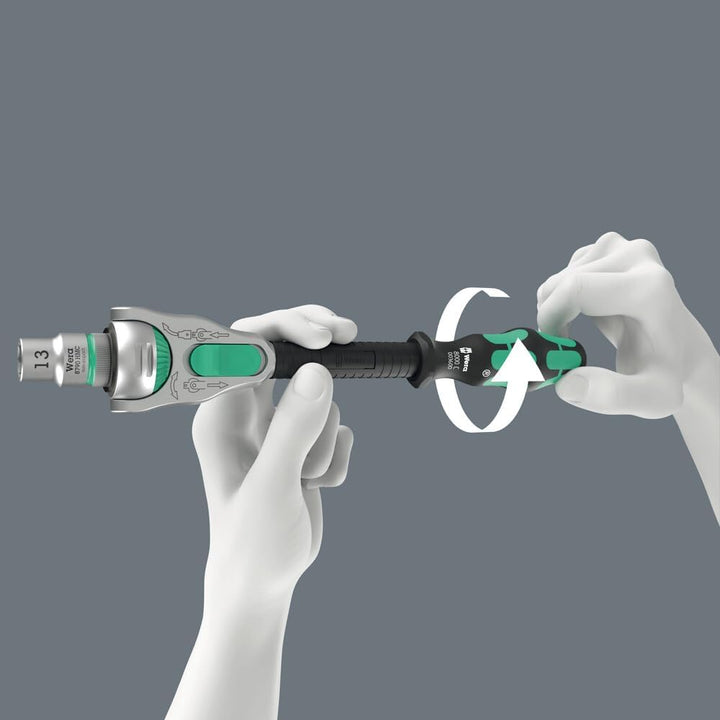 Wera Zyklop Speed-Knarre 8000 A mit 1/4"-Antrieb, 1/4 Zoll x 152 mm, 05003500001 1/4 Zoll Zyklop Spe