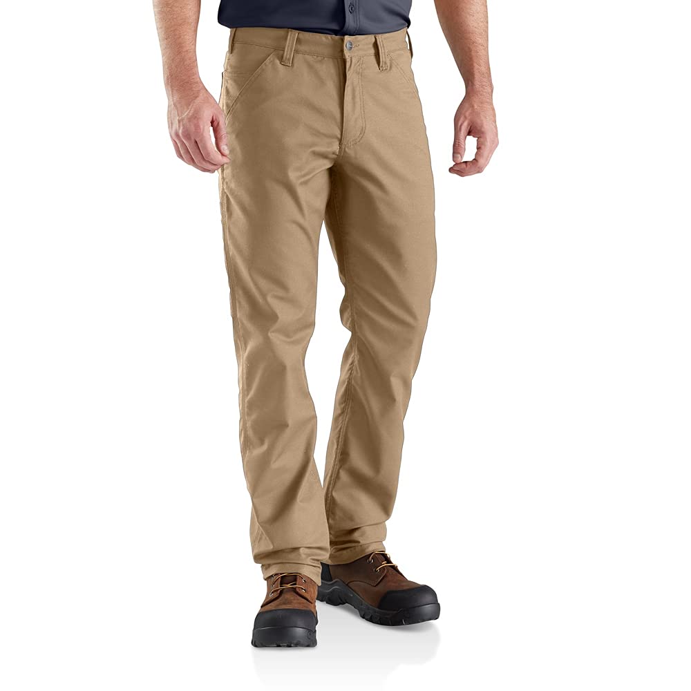 Carhartt Herren Rugged Flex Straight Fit Canvas 5-Pocket Tapered Work Pant 44W / 32L Dunkles Khaki,