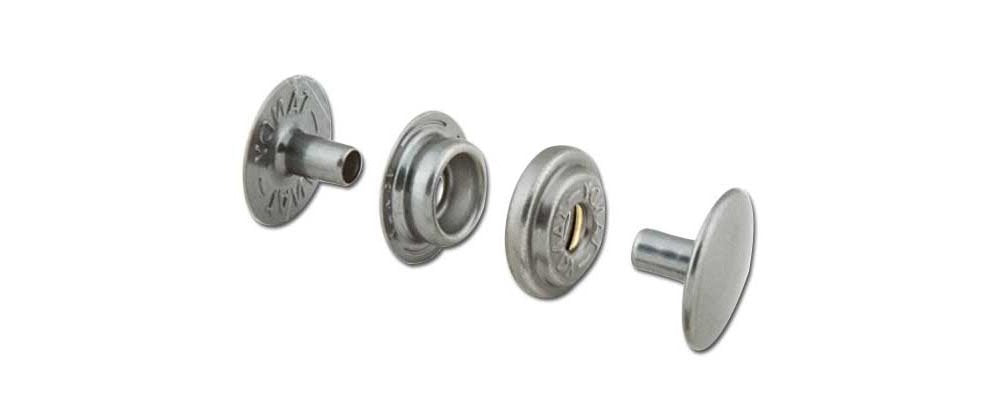 Tandy Leather Line 24 Druckknöpfe, antikes Nickel, 100 Stück, 1263-15