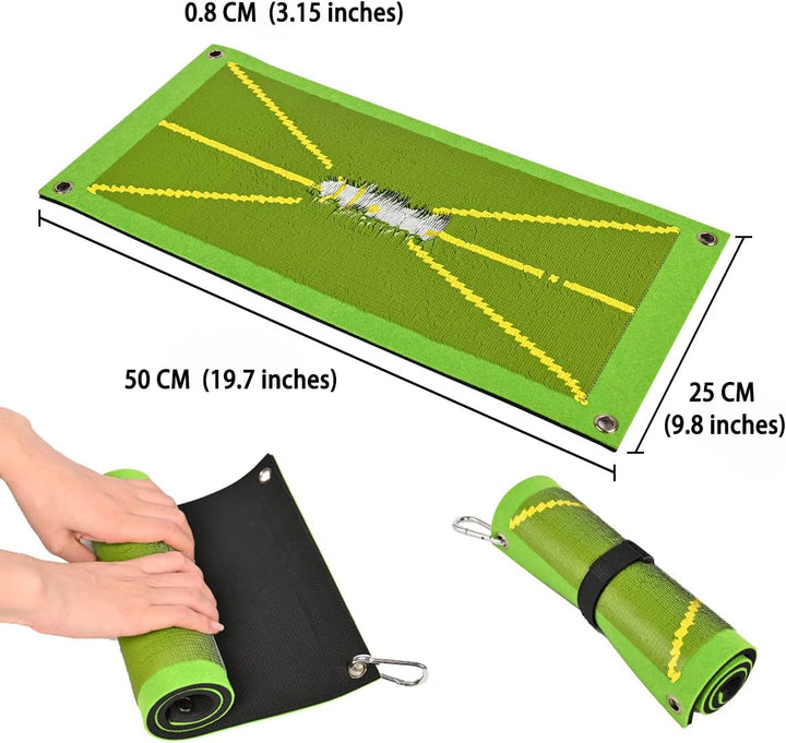 Maxee Golf Trainingshilfen Mat, Golf-Trainingsmatte zur Schlagerkennung für Swing Detection Batting,
