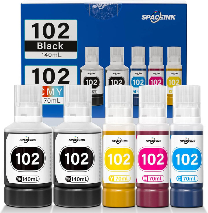 Tinte 102 Multipack kompatibel für Epson ET-2850 ET-4750 ET-4850 ET-2750 ET-2856 ET-3850 ET-4856 ET-