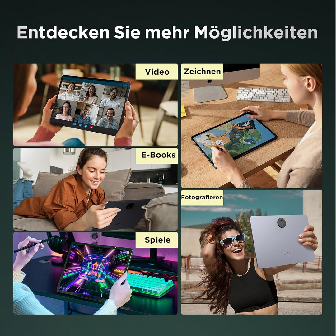 Ugee Android Tablet UT3 14,25 Zoll, Android 14 Octa Core Tablet, Eigenständiges Grafik-Tablett mit U