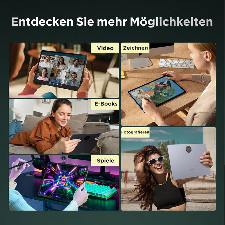 Ugee Android Tablet UT3 14,25 Zoll, Android 14 Octa Core Tablet, Eigenständiges Grafik-Tablett mit U