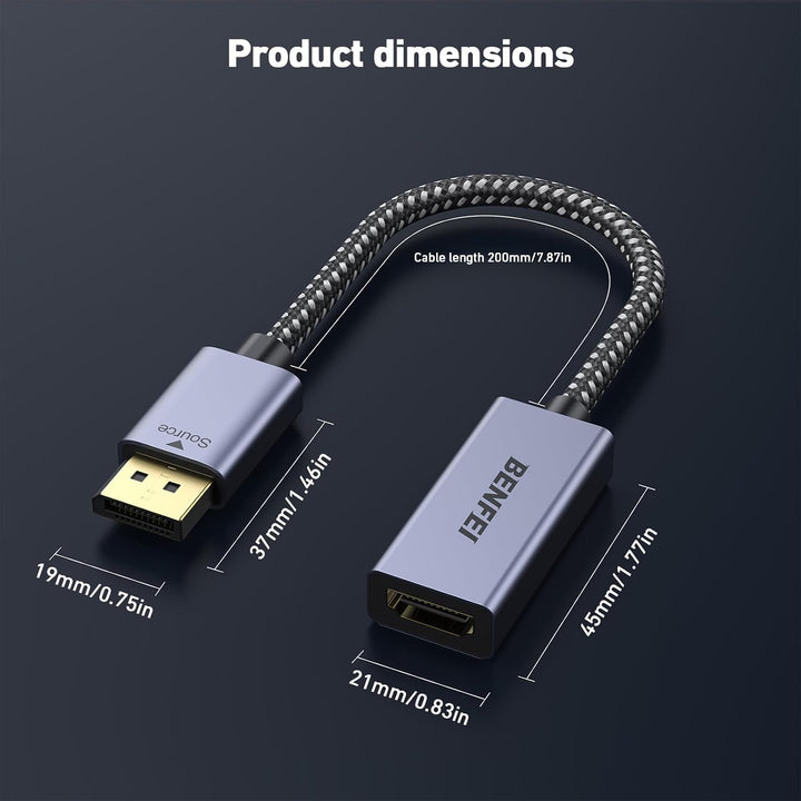 BENFEI 4K DisplayPort auf HDMI 5 Stück, Unidirektional DisplayPort DP Computor zu HDMI Monitor Verbi