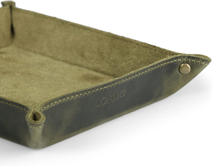 Londo Echtleder Leder Taschenleerer - Vide Poche - Ledertablett Organizer, Praktische Aufbewahrungsb