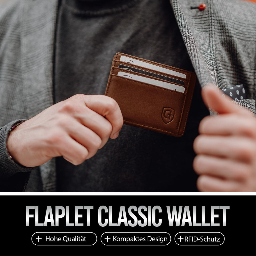 GenTo - Geldbörse mit/ohne Münzfach - TÜV geprüfter RFID NFC Schutz - Magic Wallet - Inklusive Gesch