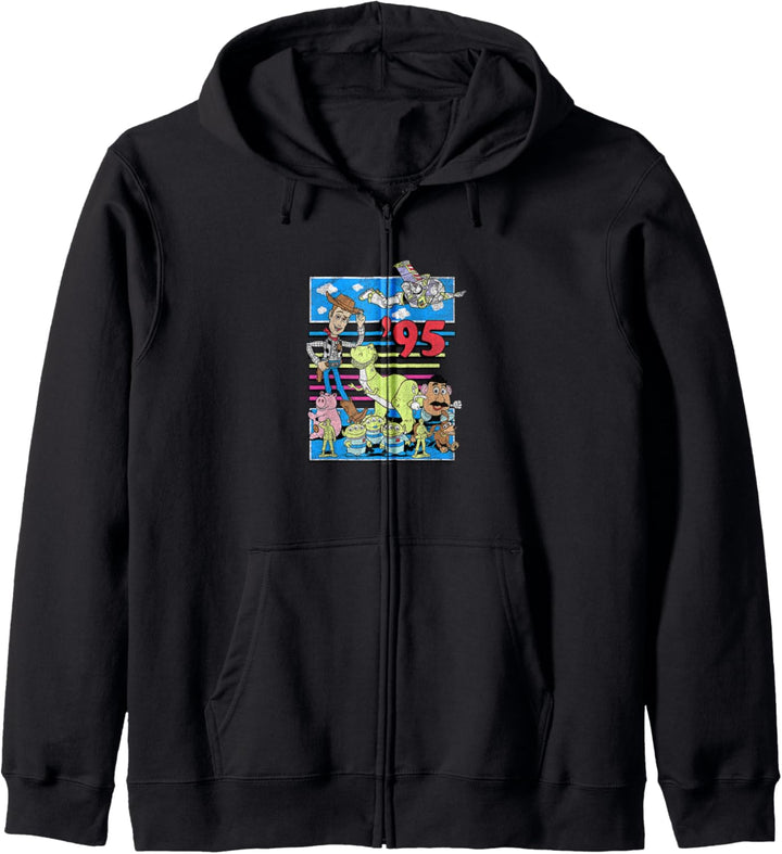 Disney Pixar Toy Story 95 Retro Distressed Colorful Kapuzenjacke
